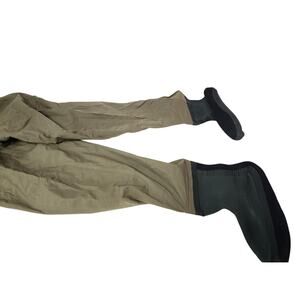 Men’s Orvis Green Bootfoot Fishing Bib Waders Suspenders Neoprene Boots Size M